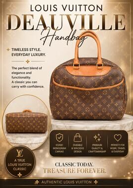 LS003 Louis Vuitton Monogram Deauville Travel Bag*GREAT condition